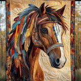 Art tapestry - Mutiges wild horse — view 1