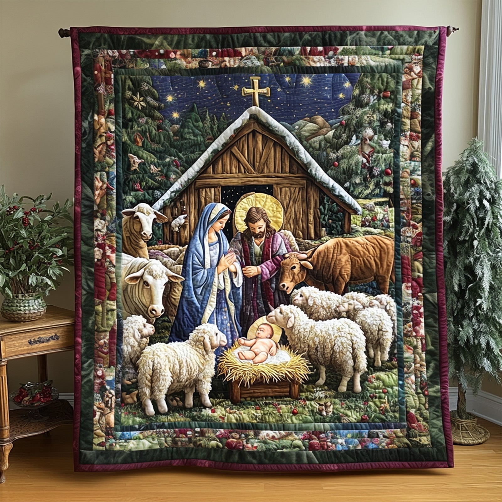 Artistic tapestry - Christmas Nativity — view 1