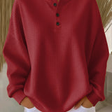 Nancy – Textured Henley Sweater — view 3