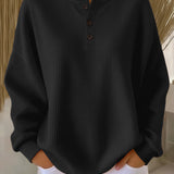 Nancy – Textured Henley Sweater — view 4