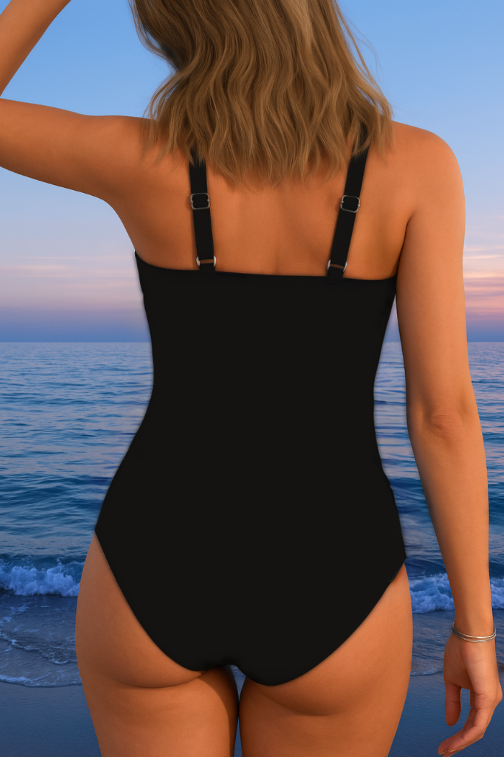 Naomi – elegant swimsuit with colourful pattern — view 5
