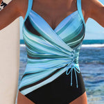 Naomi – elegant swimsuit with colourful pattern — view 11