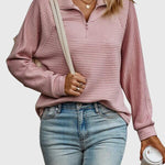 Naomi - elegant sweater with zipper — view 1