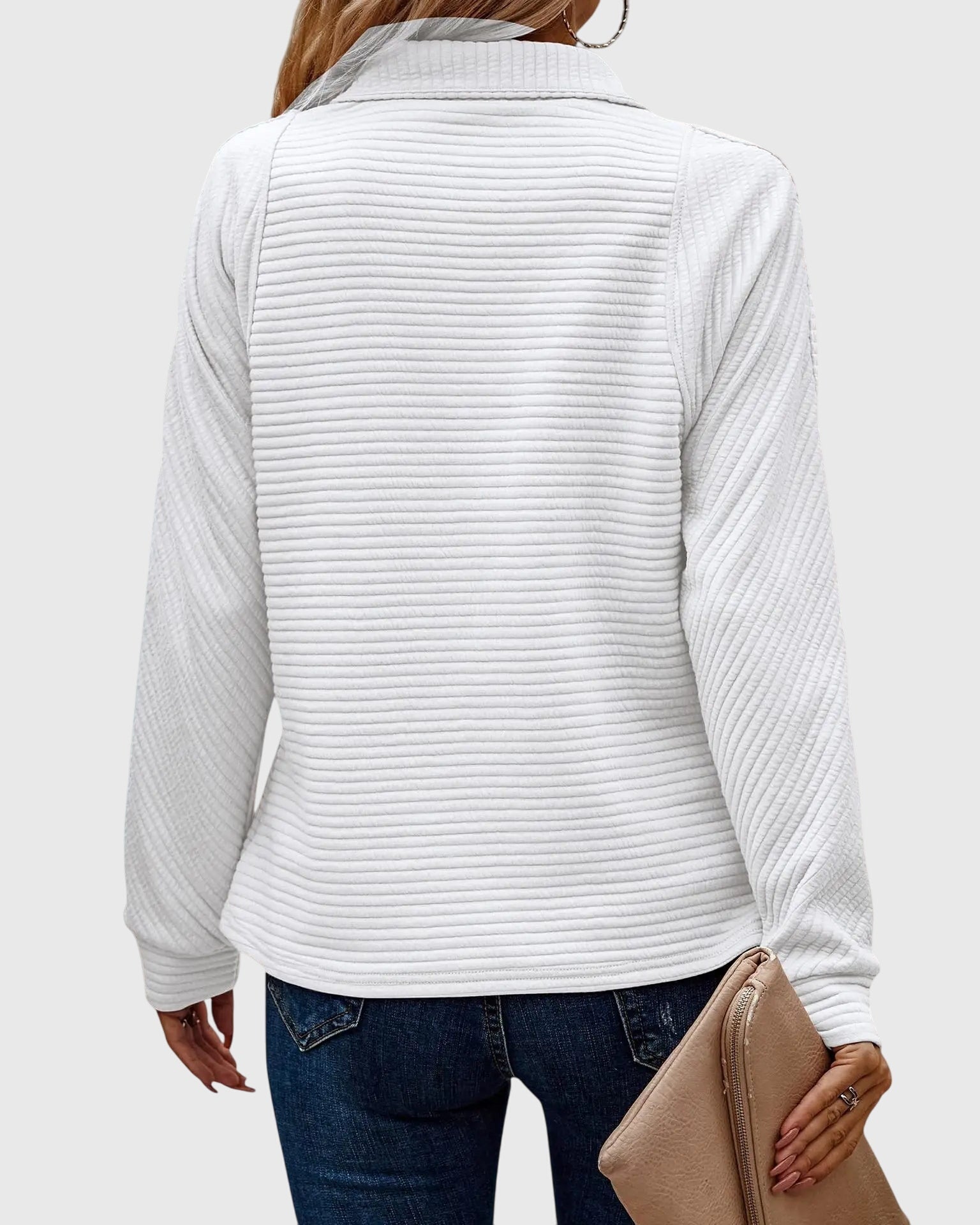 Naomi - elegant sweater with zipper — view 10