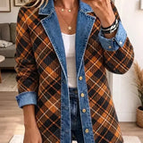 Naomi - Retro block denim jacket — view 1