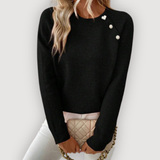 Natalia - elegant button-up sweater — view 1