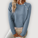 Natalia - elegant button-up sweater — view 3