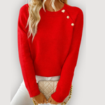 Natalia - elegant button-up sweater — view 4