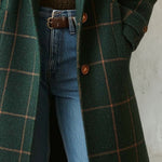 Natalia checkered tweed jacket with lapel collar — view 3