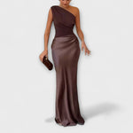 Natalie - Asymmetric Satin Dress — view 2