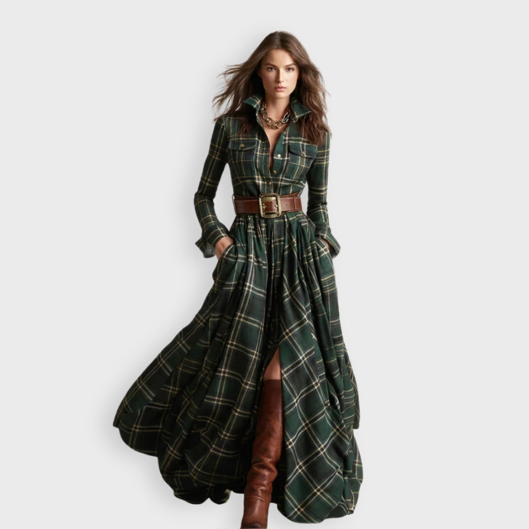 Natalie - shirt dress with belt — view 1