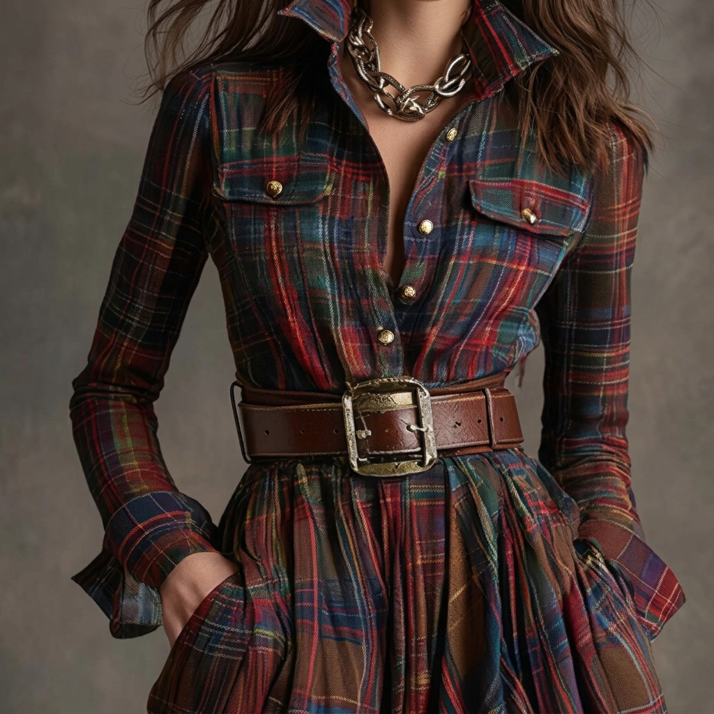 Natalie - shirt dress with belt — view 11