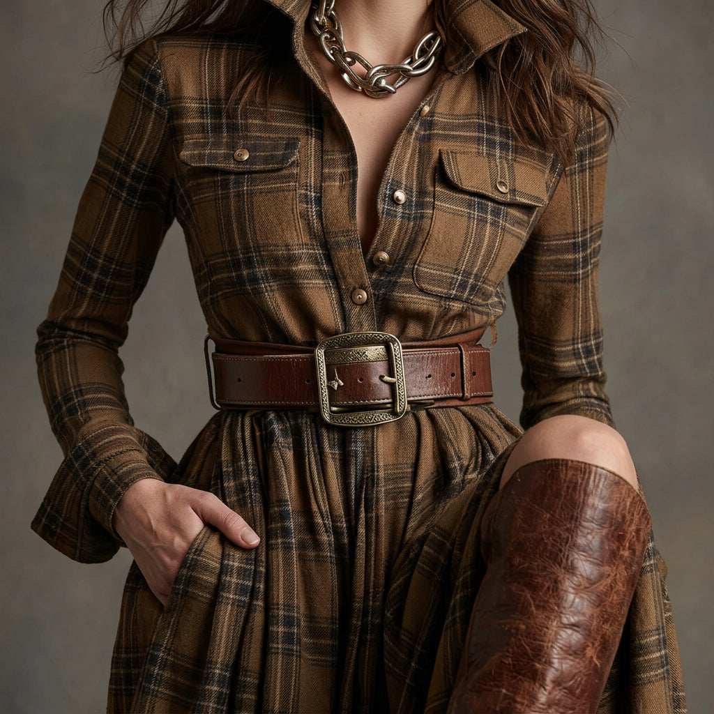 Natalie - shirt dress with belt — view 12