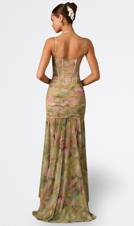Nina - long dress with lace — view 3