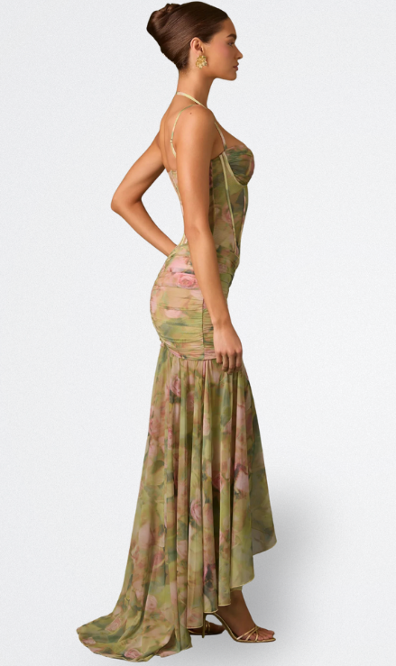 Nina - long dress with lace — view 4