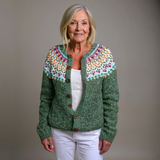 Nina - retro Icelandic cardigan — view 1