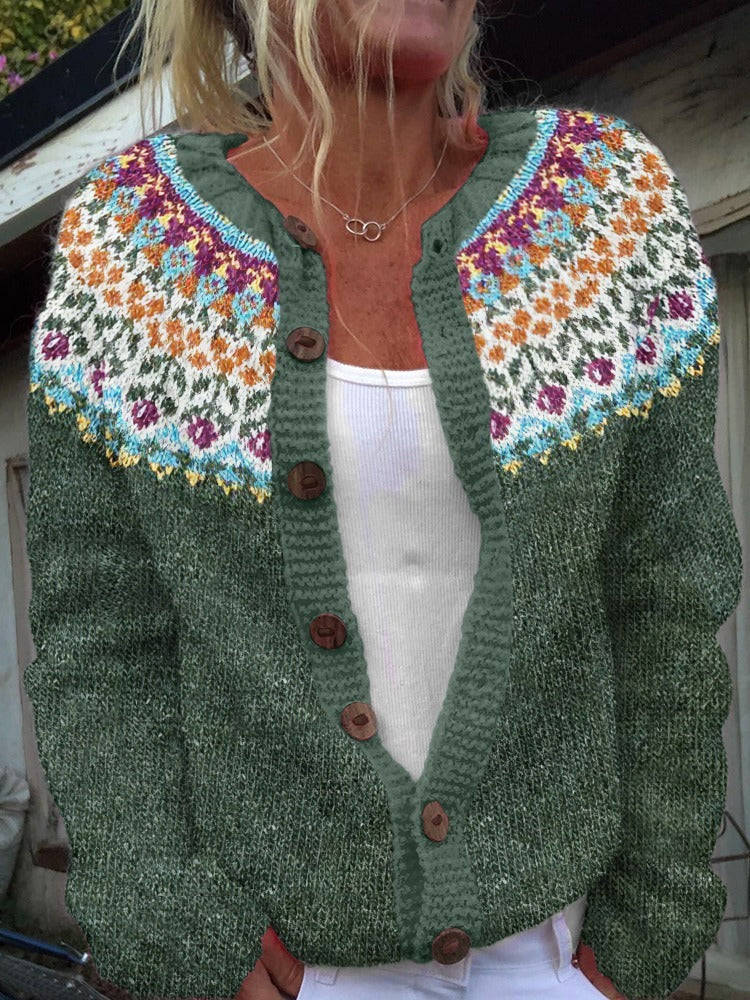 Nina - retro Icelandic cardigan — view 2