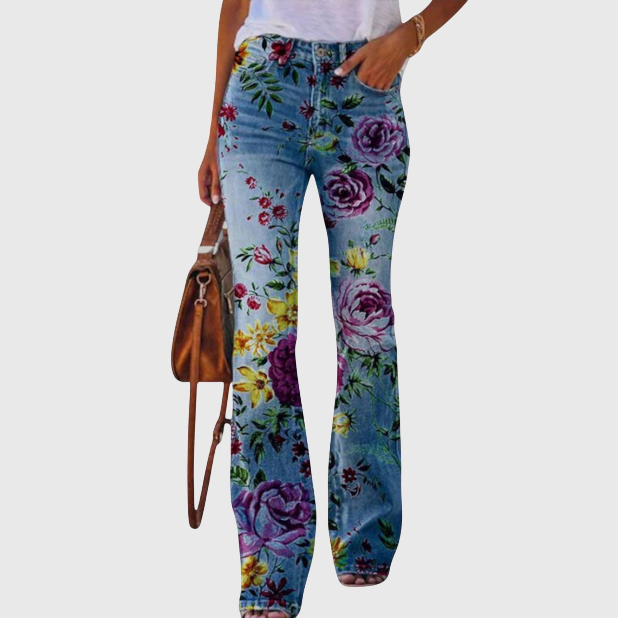 Women's trousers with flowers — view 1