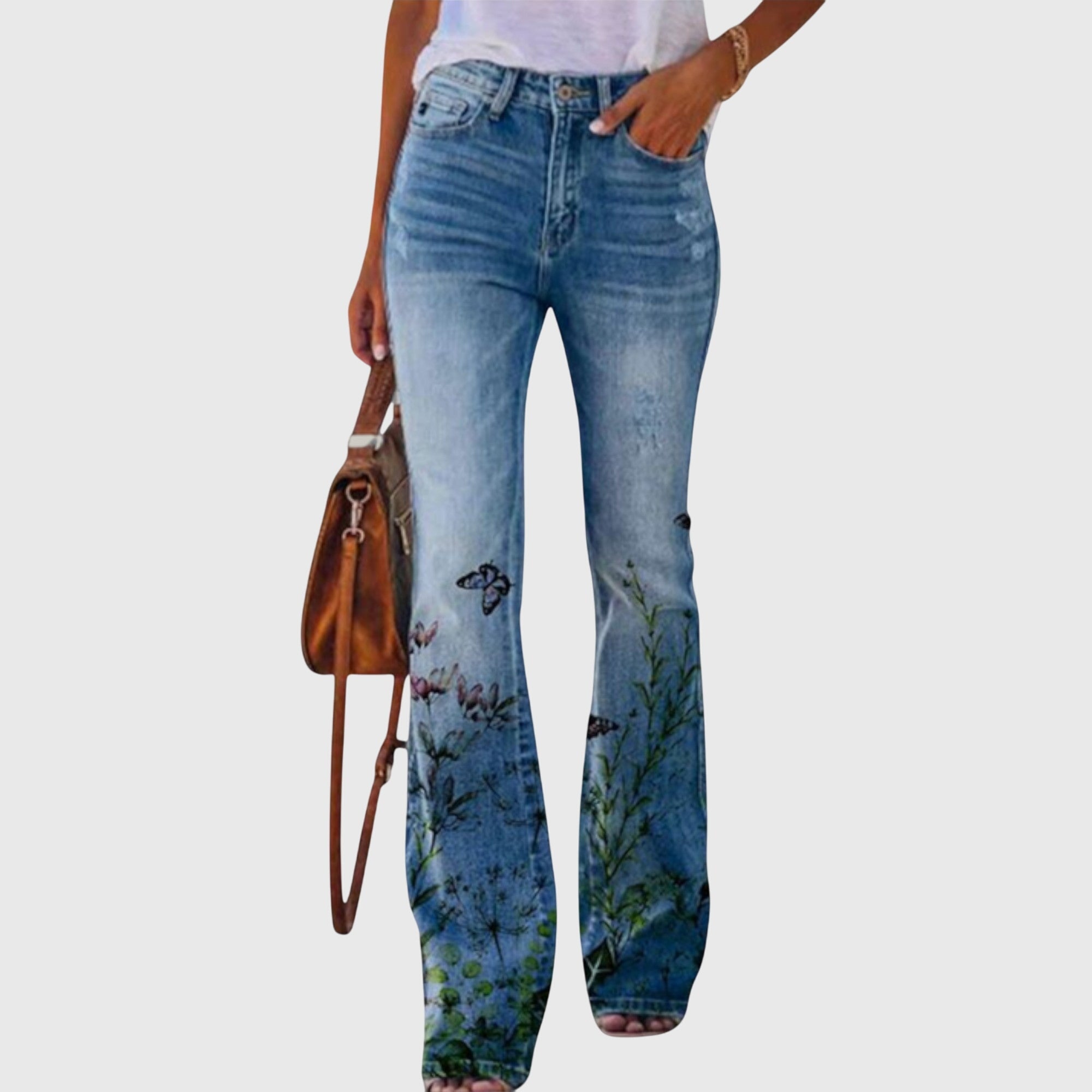 Women's trousers with flowers — view 2