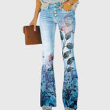 Women's trousers with flowers — view 3
