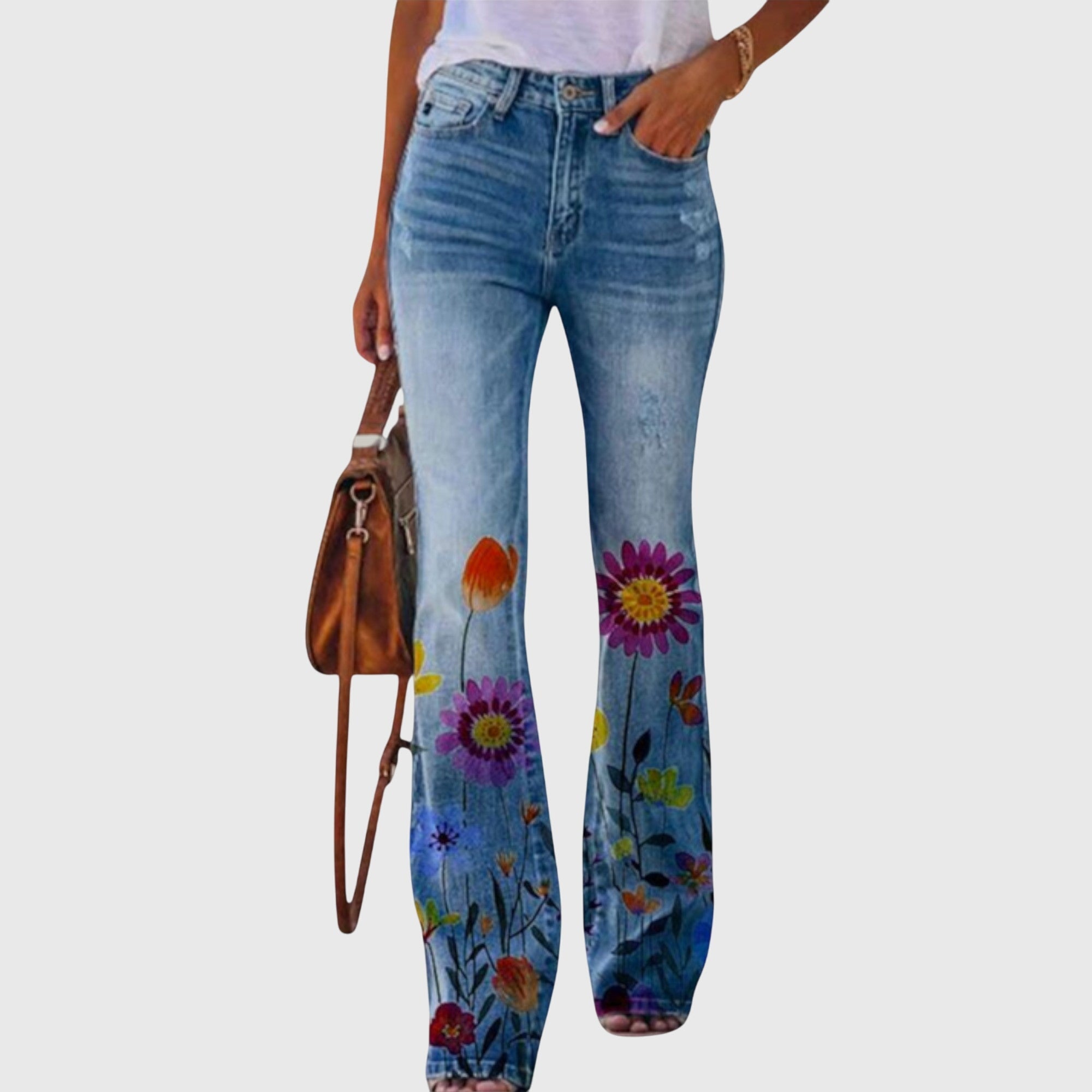 Women's trousers with flowers — view 4