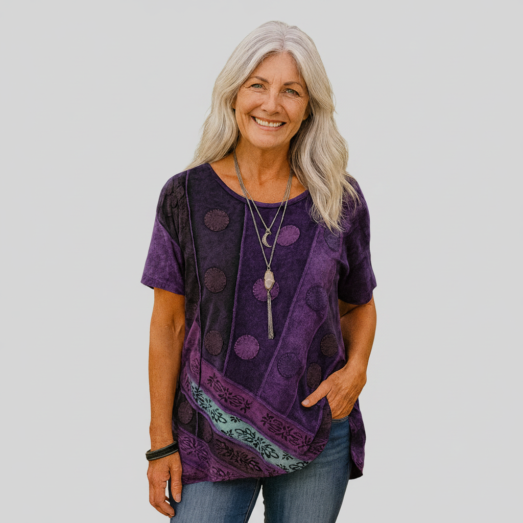 Nora - boho drape top — view 2