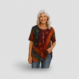 Nora - boho drape top — view 3
