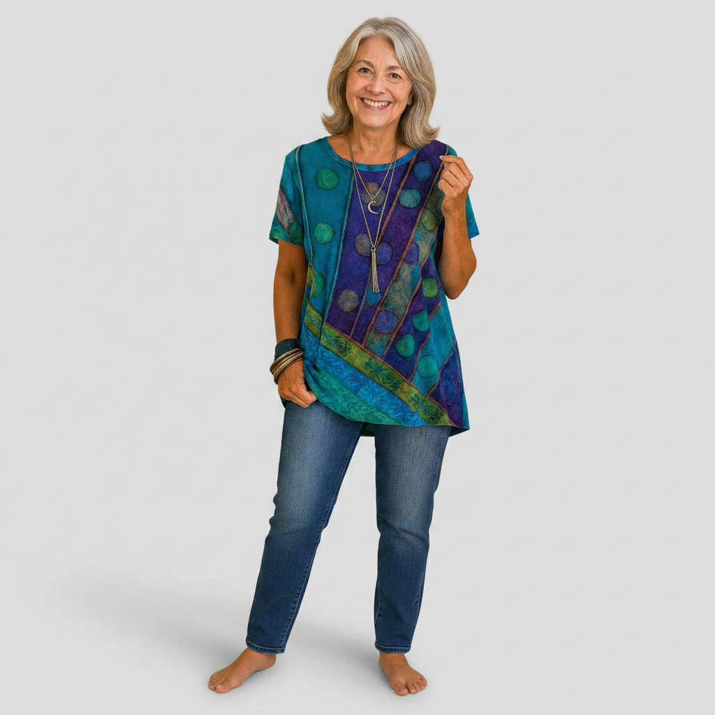 Nora - boho drape top — view 4