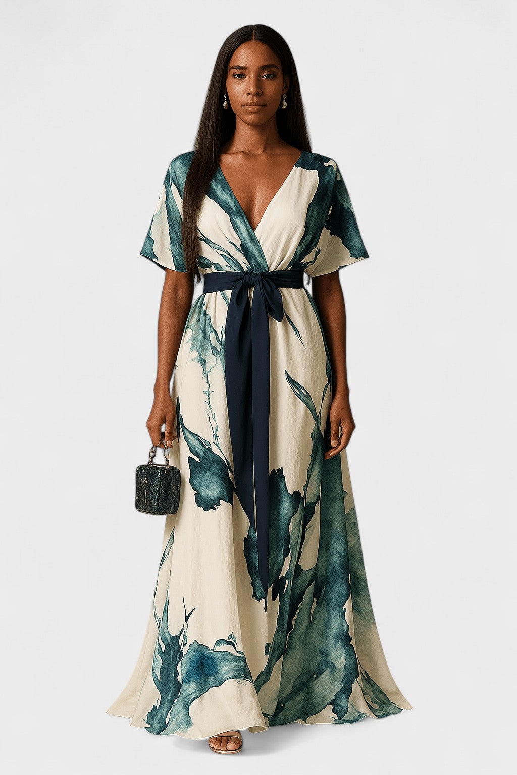 Oakley Long Dress Watercolor Print — view 1