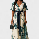 Oakley Long Dress Watercolor Print — view 1