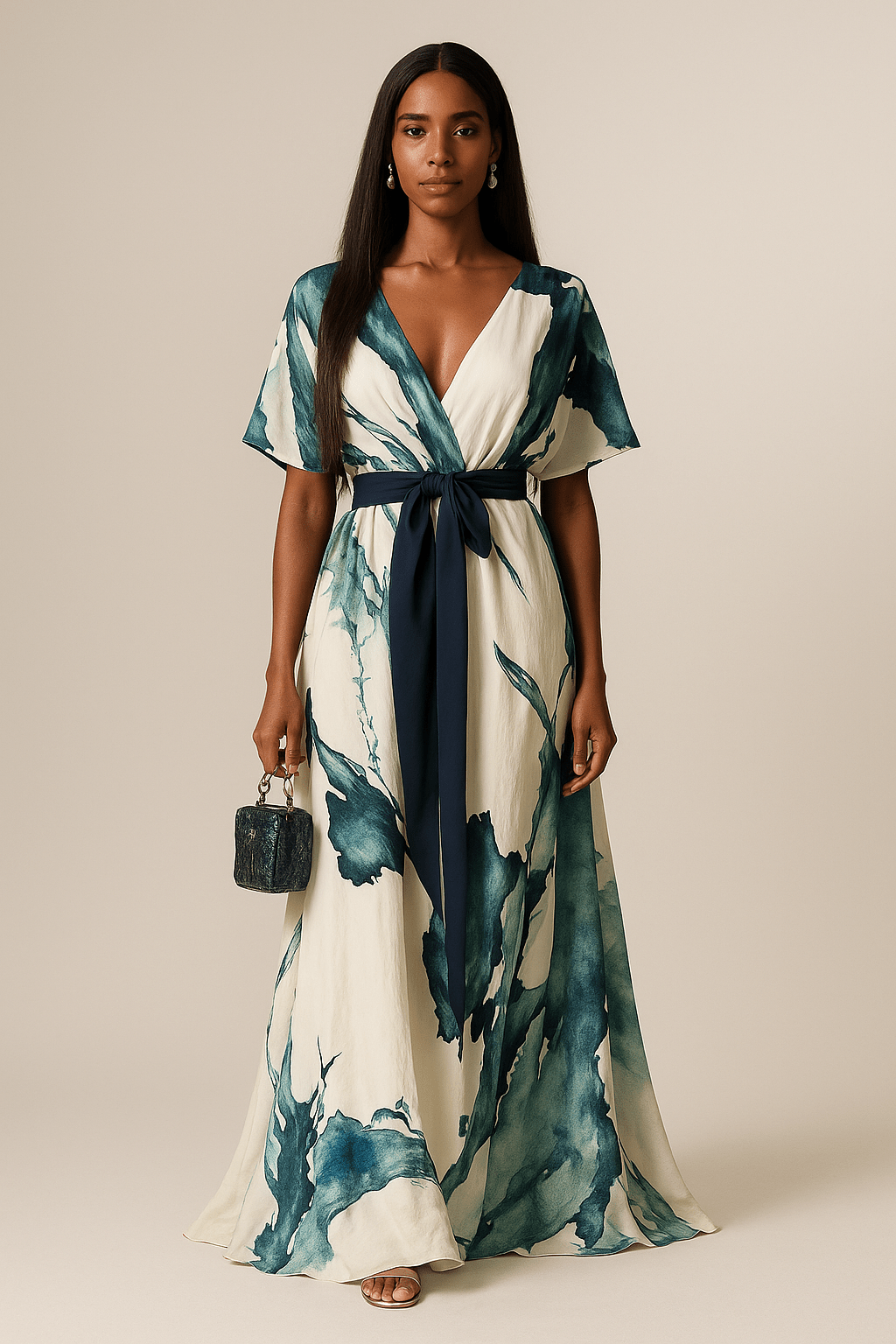 Oakley Long Dress Watercolor Print — view 2