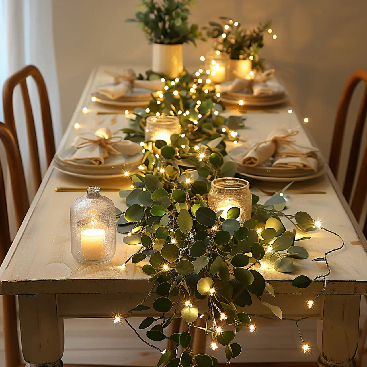 Olive tree light string — view 1