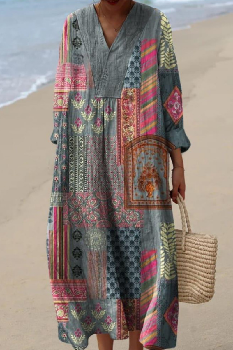Paisley - bohemian patchwork dress — view 2