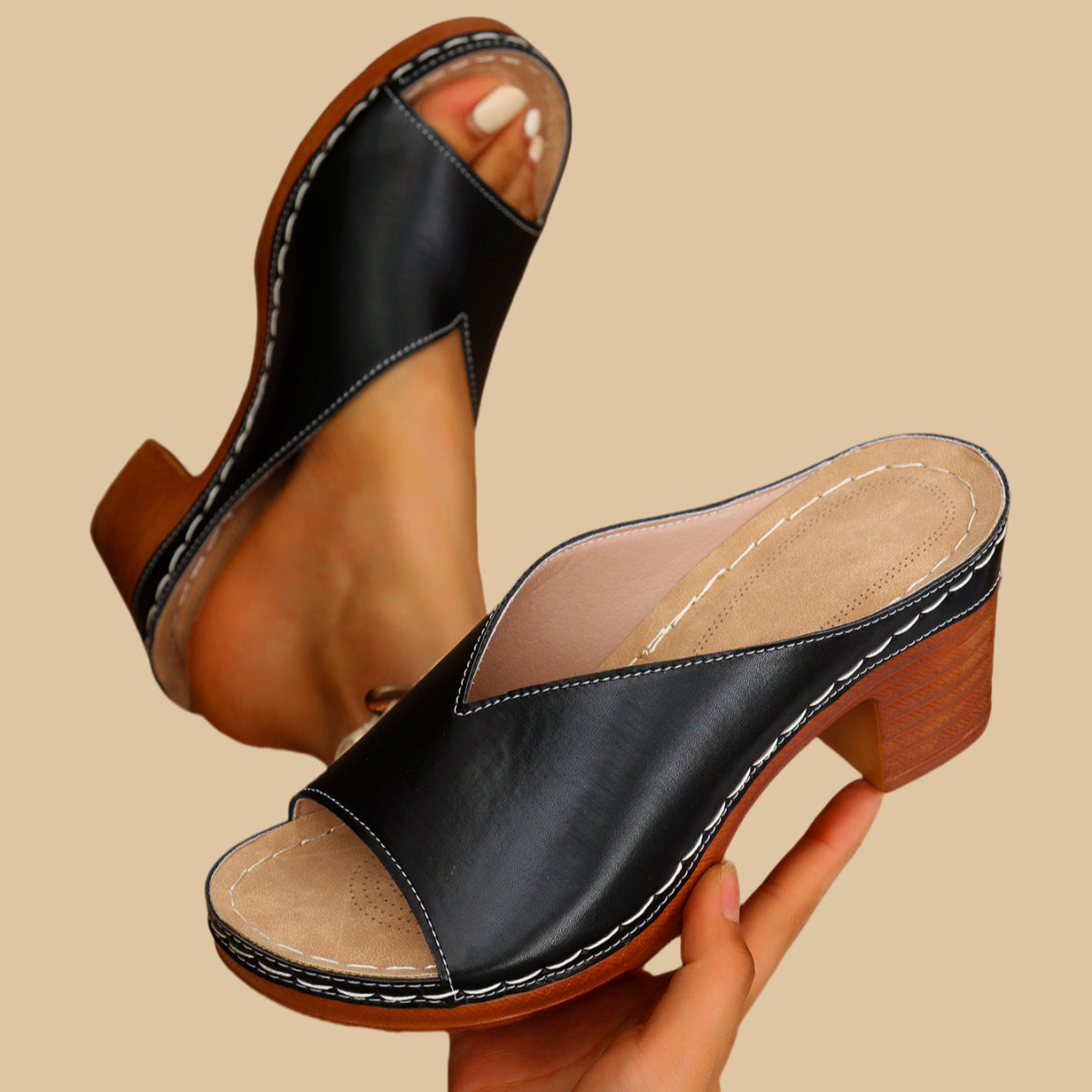 Paisley - elegant heeled sandals — view 4