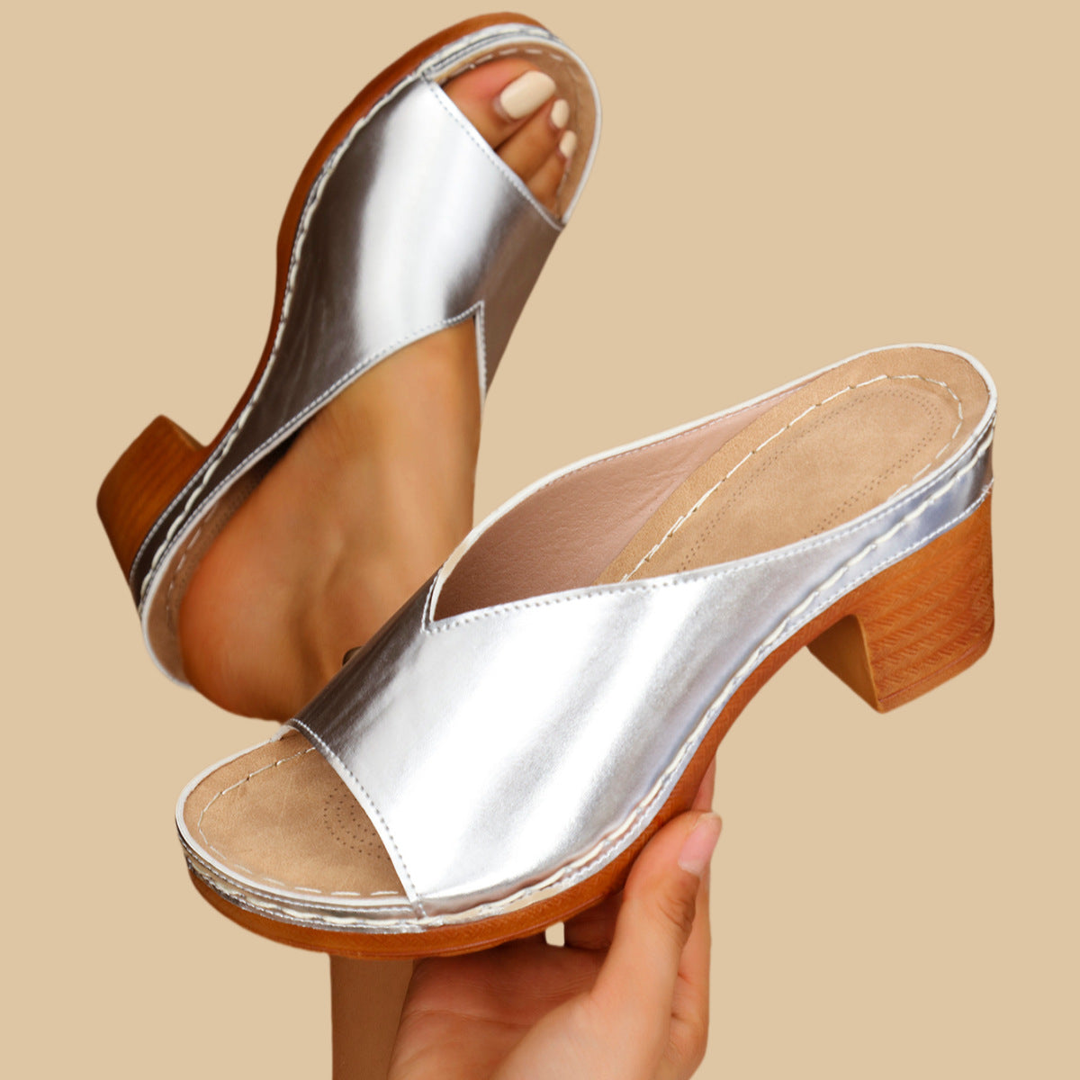 Paisley - elegant heeled sandals — view 5