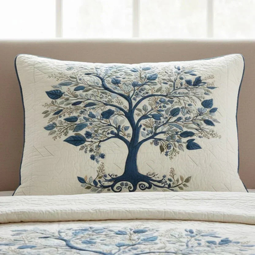 Padded pillowcase - Serene blue — view 1