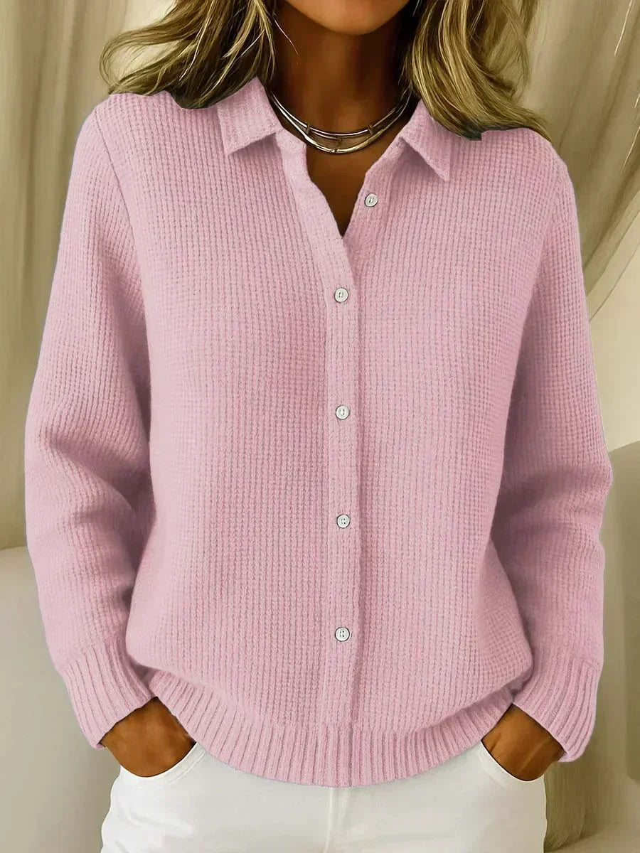 Patricia - Textured Button Front Cardigan — view 1
