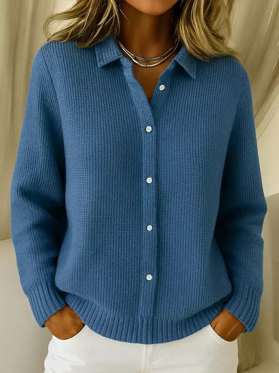 Patricia - Textured Button Front Cardigan — view 3