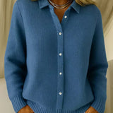 Patricia - Textured Button Front Cardigan — view 3