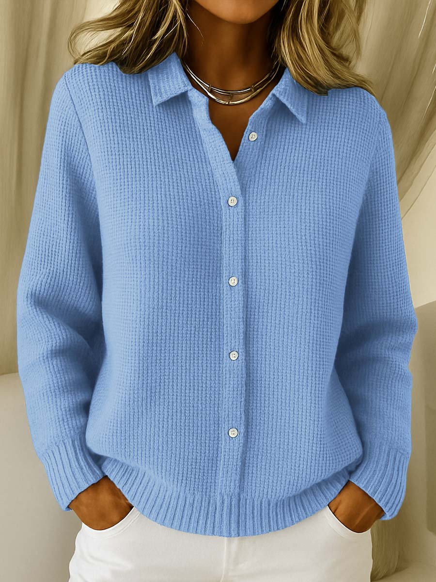 Patricia - Textured Button Front Cardigan — view 4