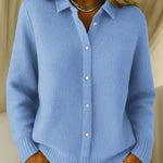 Patricia - Textured Button Front Cardigan — view 4