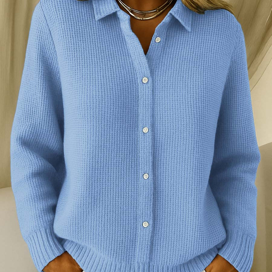 Patricia - Textured Button Front Cardigan — view 4