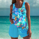 Phoebe - elegant tankini with tummy control effect and matching shorts — view 1