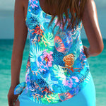 Phoebe - elegant tankini with tummy control effect and matching shorts — view 3