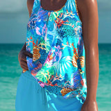 Phoebe - elegant tankini with tummy control effect and matching shorts — view 4