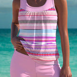 Phoebe - elegant tankini with tummy control effect and matching shorts — view 7