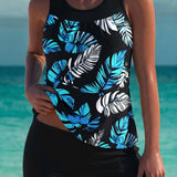 Phoebe - elegant tankini with tummy control effect and matching shorts — view 9
