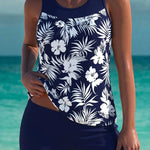 Phoebe - elegant tankini with tummy control effect and matching shorts — view 11