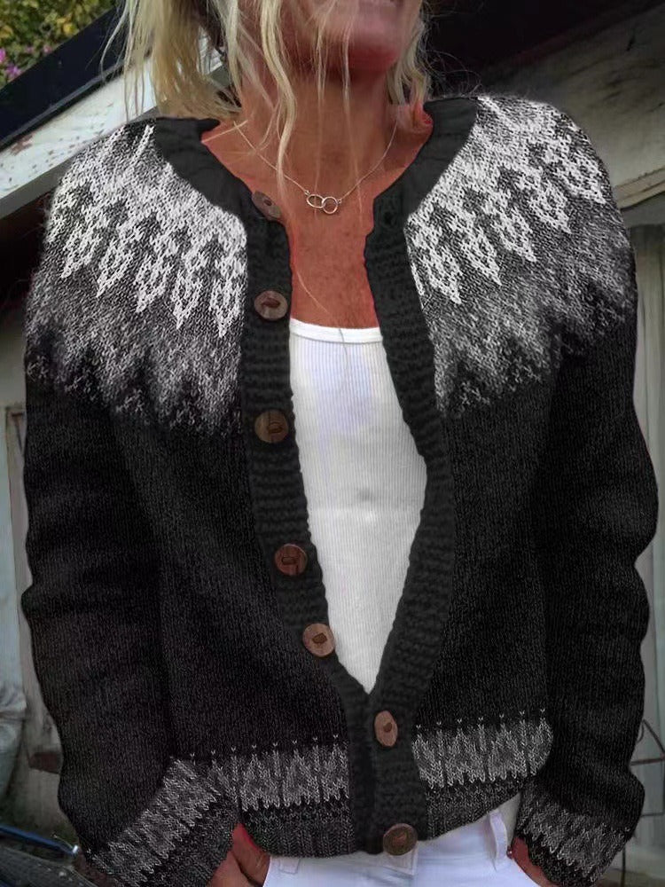 Phoebe - Retro Icelandic Cardigan — view 2