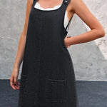 Piper - casual denim overall dress — view 7